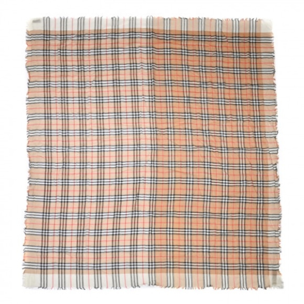 Cotton vintage check two tone lightweight scarf. Excellent condition